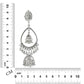 Long Dangle Silver Jhumka Earrings