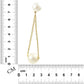 Gold Chain Earrings with White Pearls