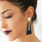 Black Western Earring with Pearls