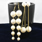 Long White Pearls Earrings - Combo