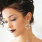 Golden Dangle Crystal Chain Earrings Combo