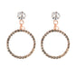 Gold plated Round crystal Earrings