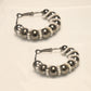 Bali Earrings with Black & White Pearls