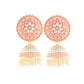 Traditional Ethnic Floral Jhumka Pearls Earrings