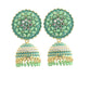 Traditional Ethnic Floral Jhumka Pearls Earrings