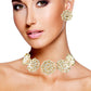 Gold Plated Pearl & Kundan Choker Necklace Set