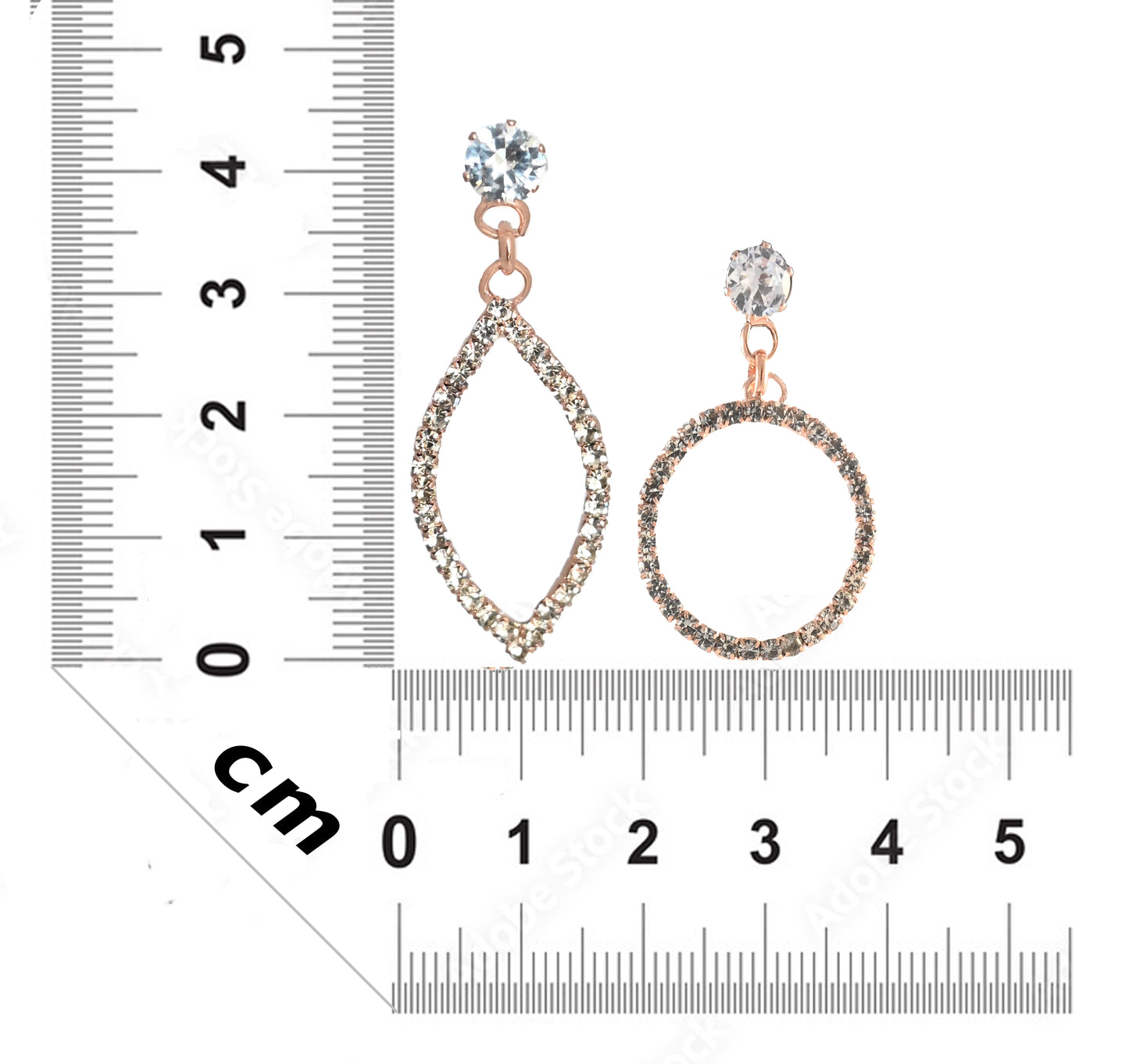 Gold Plated Crystal AD Earrings Combo