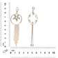 Golden Dangle Crystal Chain Earrings Combo