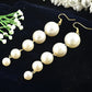 Long White Pearls Moti Earrings