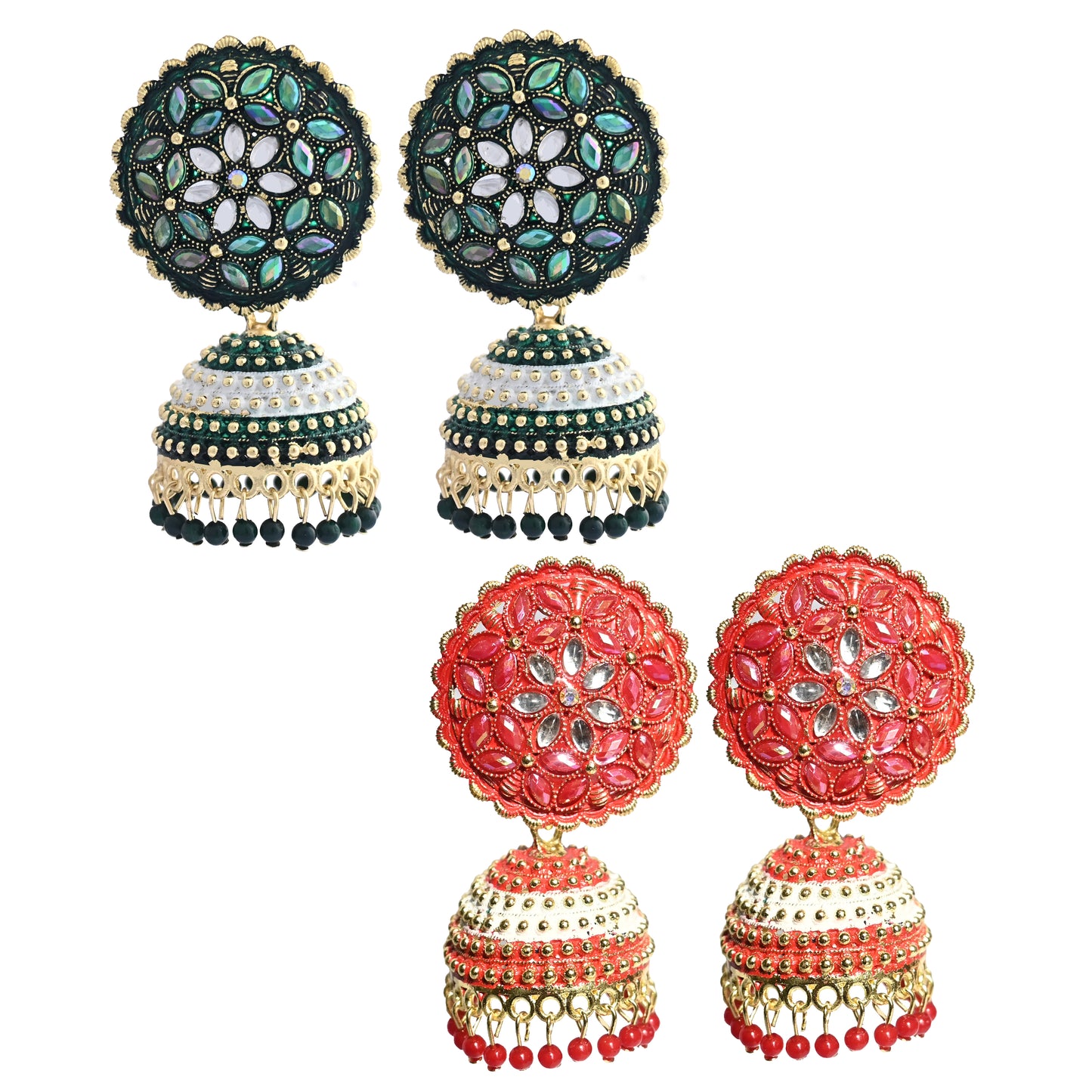 Pearl Jhumka Earrings Combo