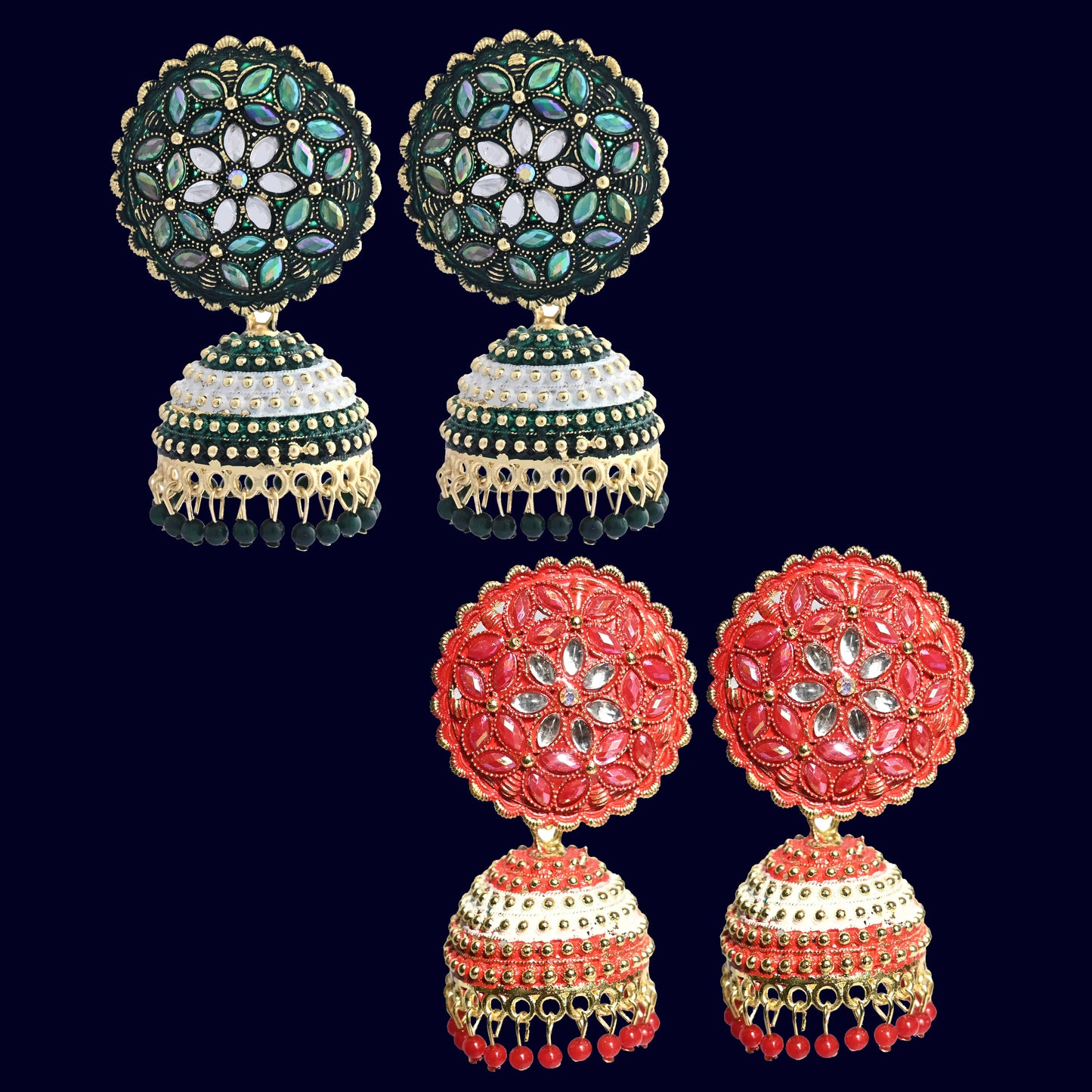 Pearl Jhumka Earrings Combo