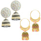 Ethnic Pearl Jhumka Combo Earrings