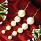 Long White Pearls Moti Earrings