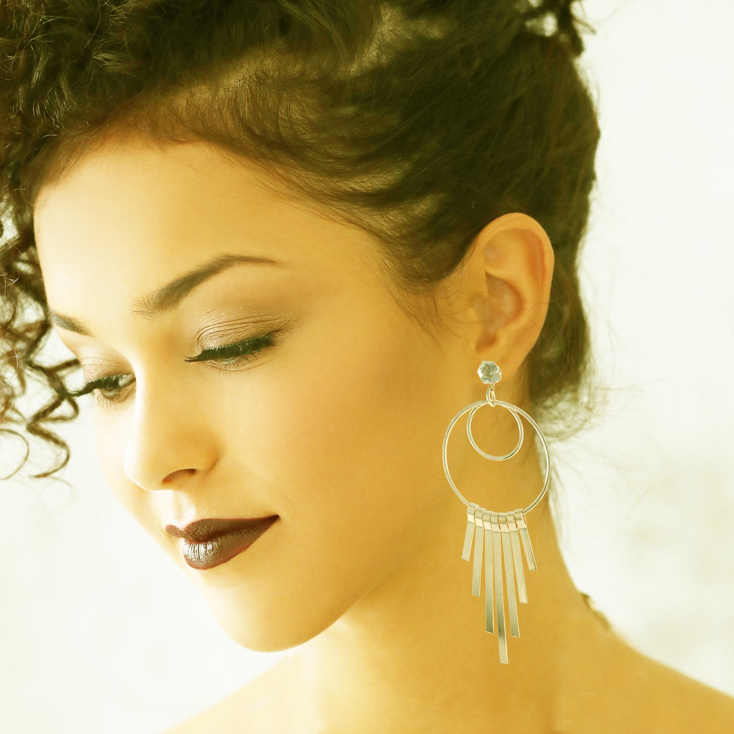 Gold Plated Earrings Western Style