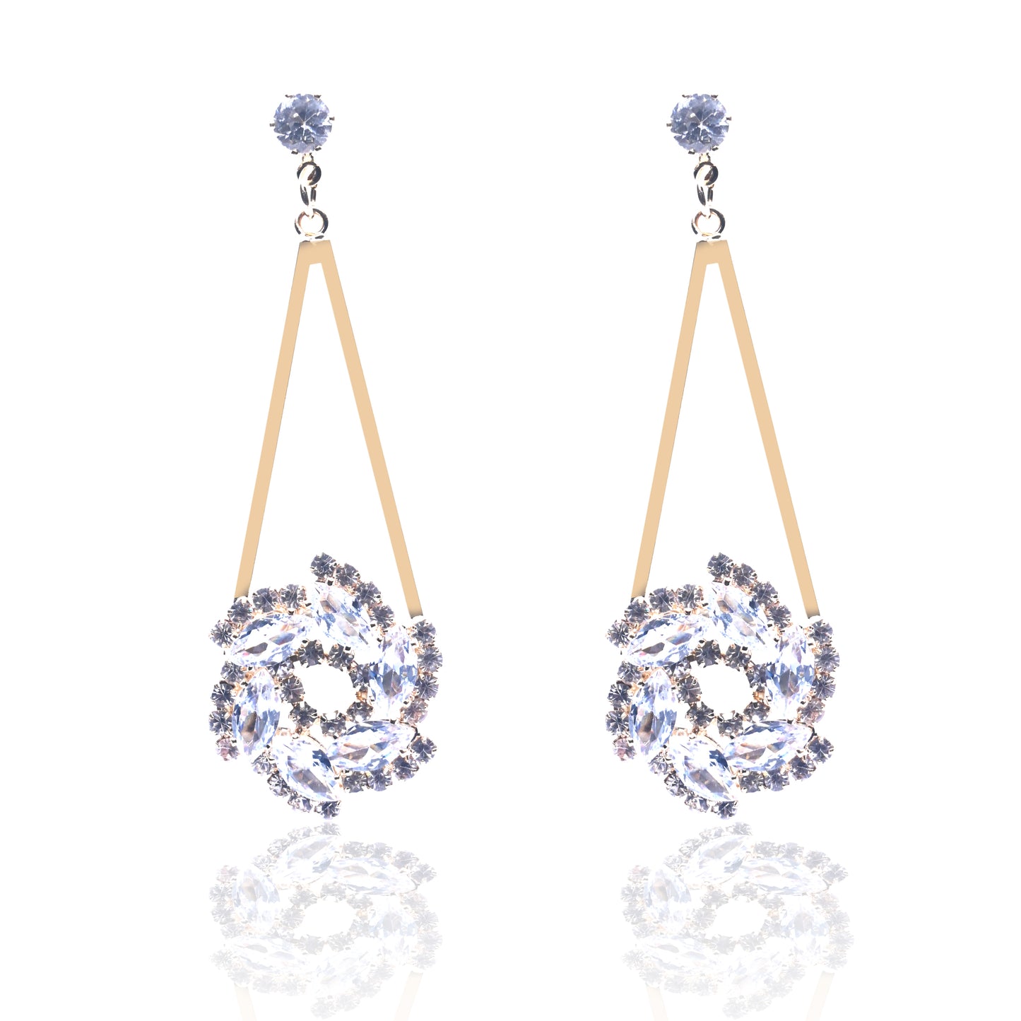 Gold Plated Crystal Earrings