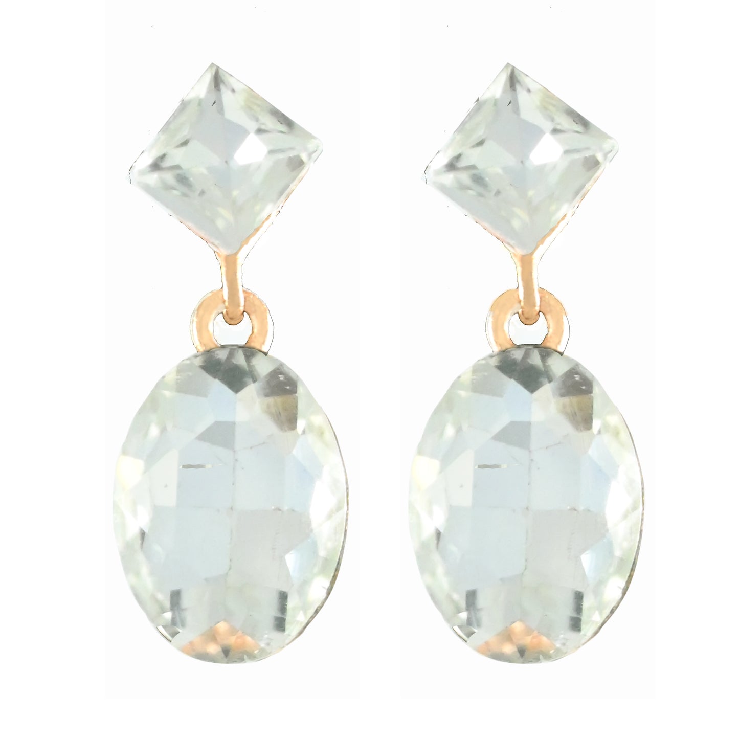 Stylish Gold Plated Crystal Earrings