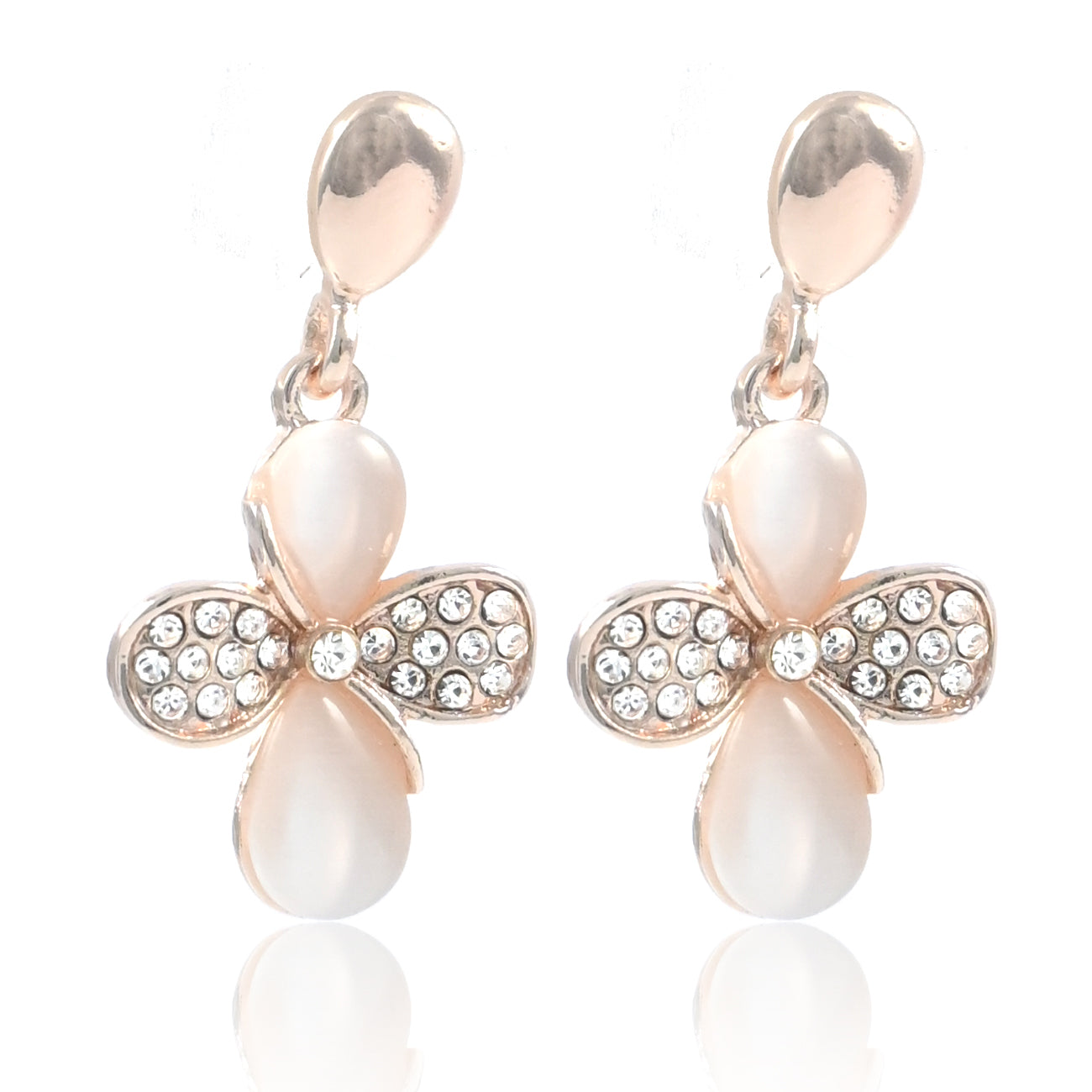 Stylish Gold Plated Crystal Earrings